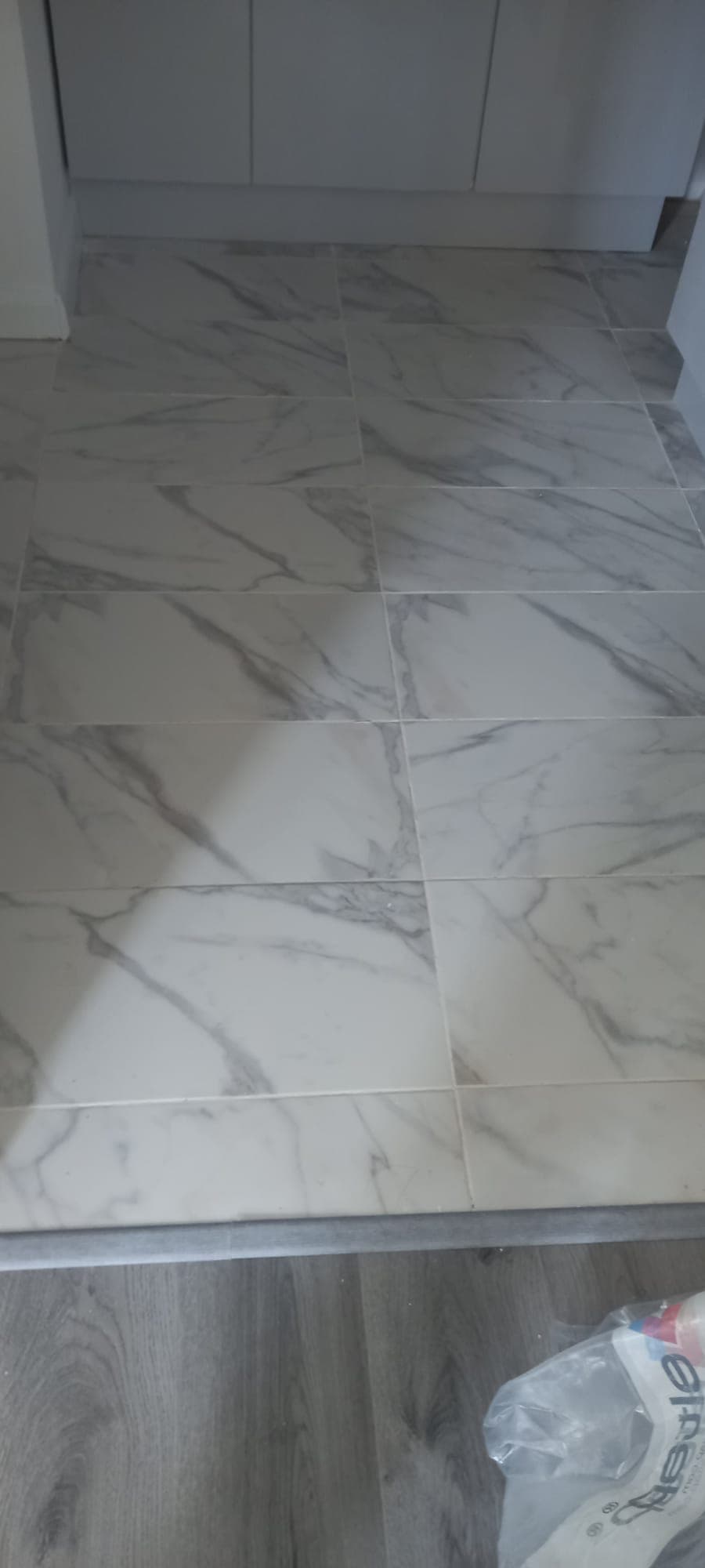 Marble floor tiling for kitchen renovation in Kent
