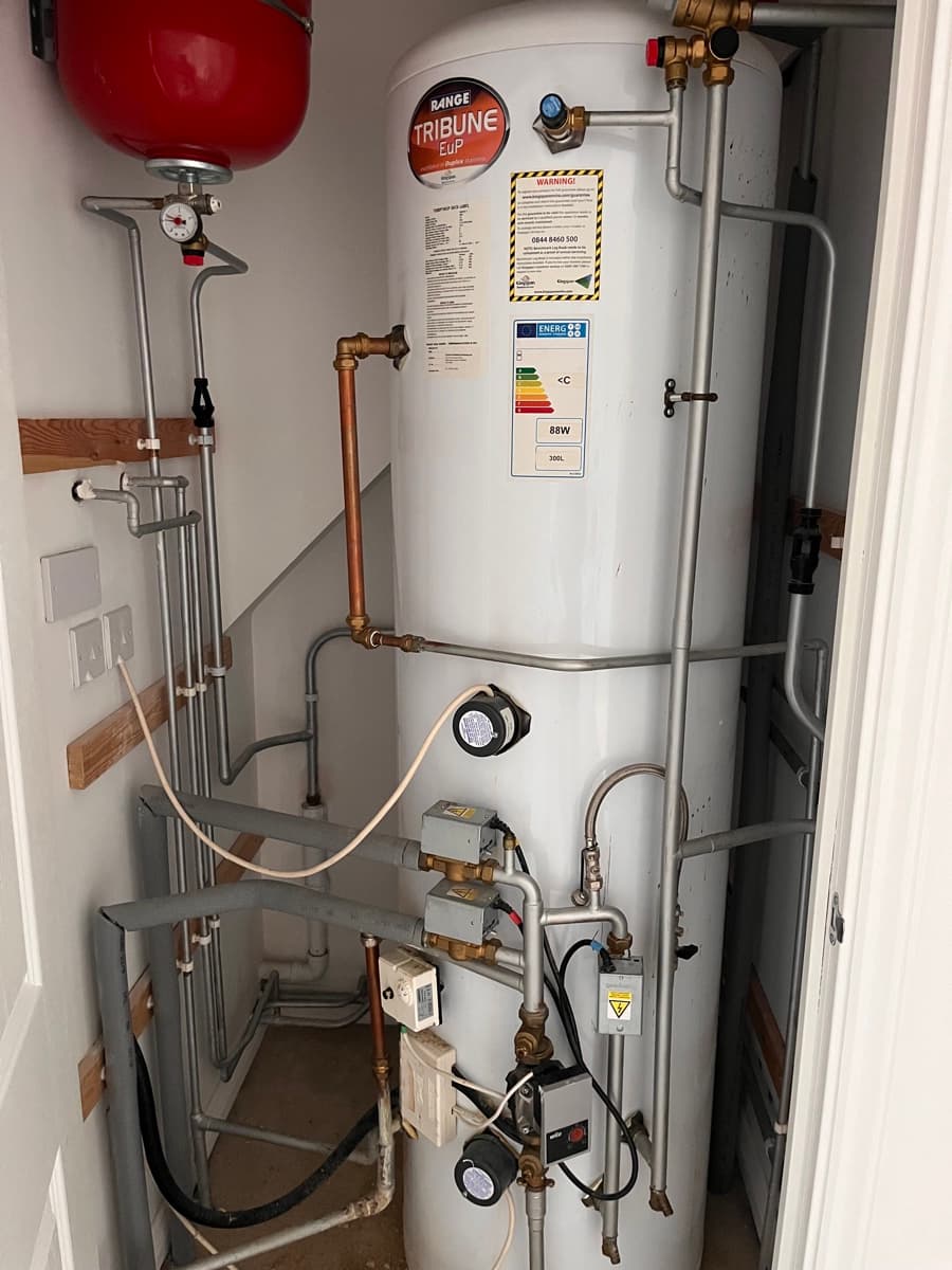 Range Tribune unvented cylinder with expansion vessel
